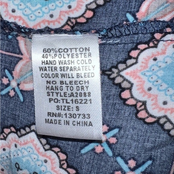 New Umgee Sleeveless Dress Tunic Small Blue Boho Lightweight Lace Feminine - Picture 11 of 11